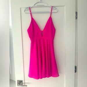 DO+BE Fuchsia Sleeveless Mini Dress. Size S. Back zipper. Adjustable straps